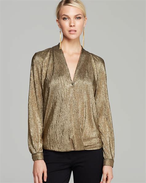 Metallic Blouse Goud .